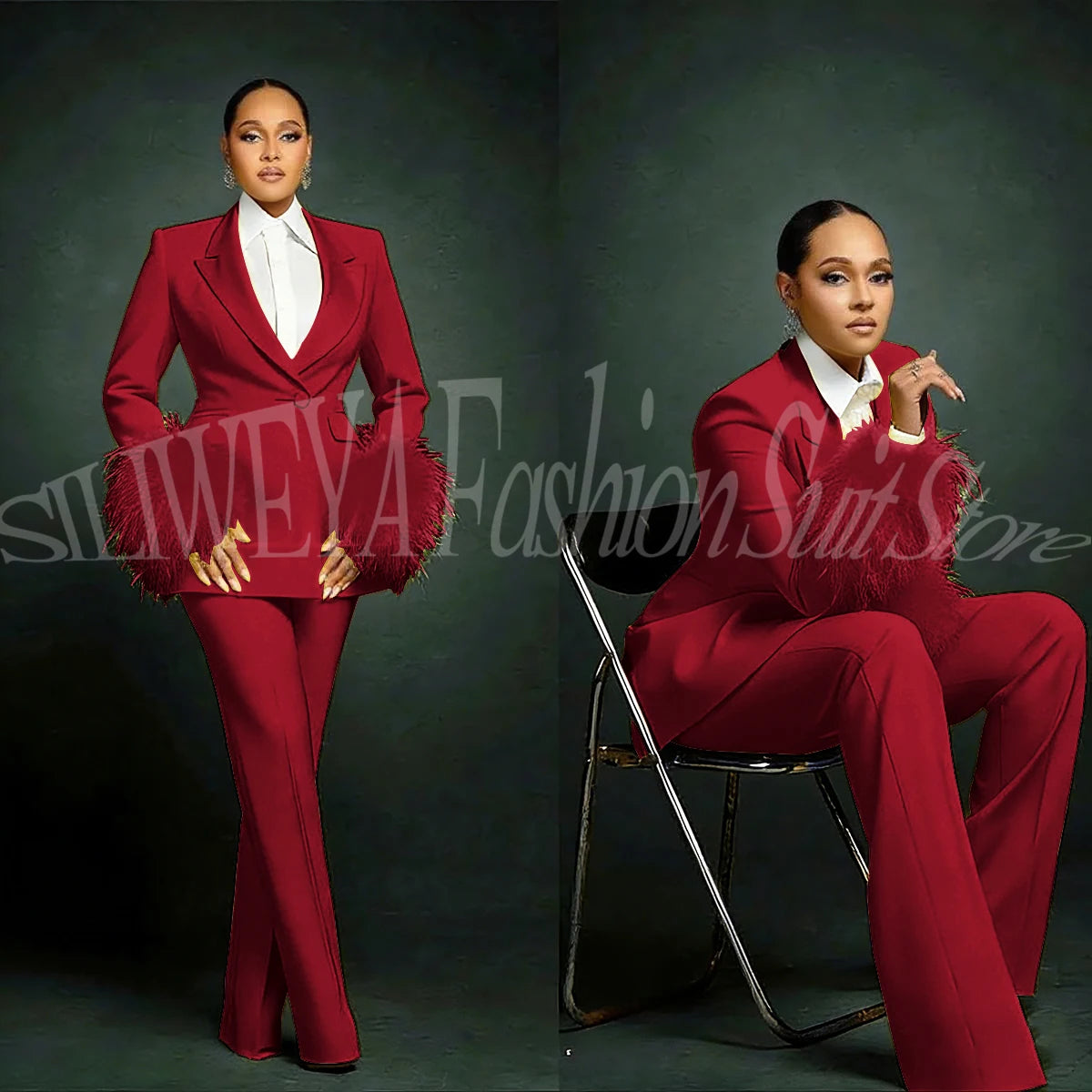 Tailleur Plumes Luxe