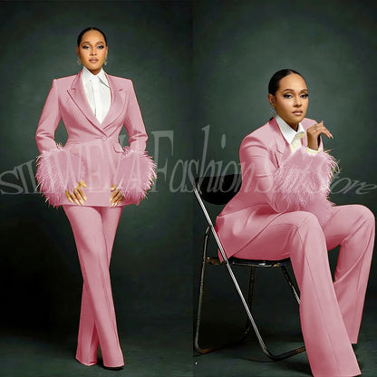 Tailleur Plumes Luxe