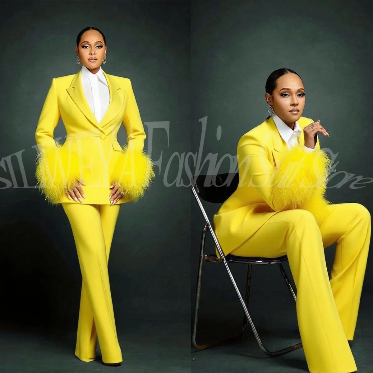 Tailleur Plumes Luxe
