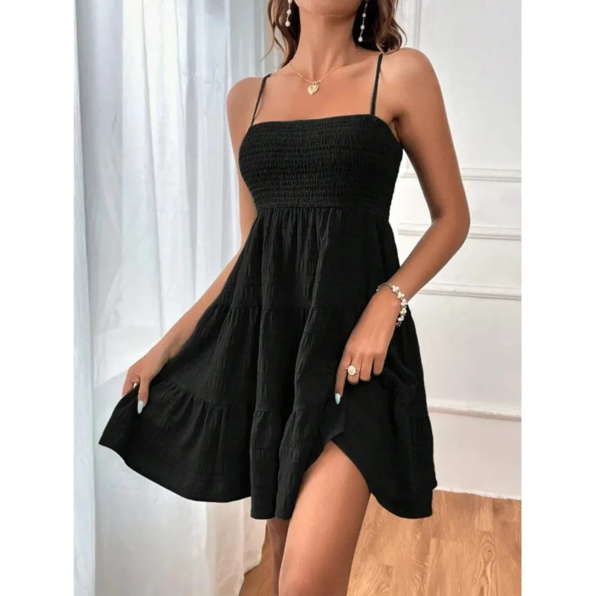 Robe d'Été Rose Élégante