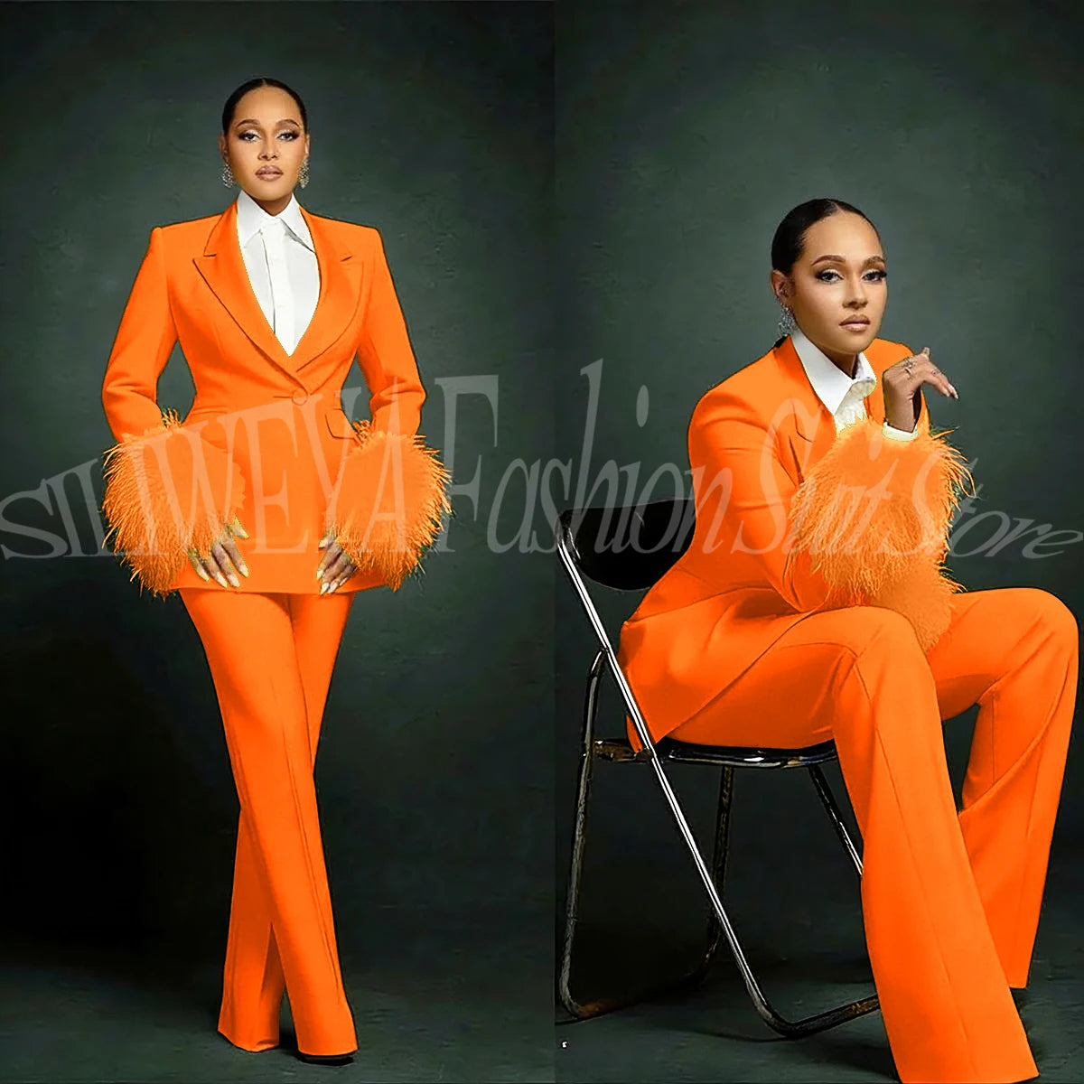 Tailleur Plumes Luxe
