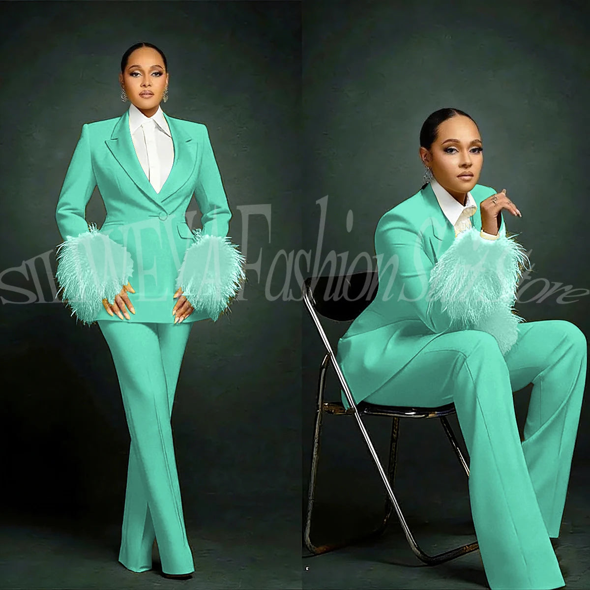 Tailleur Plumes Luxe