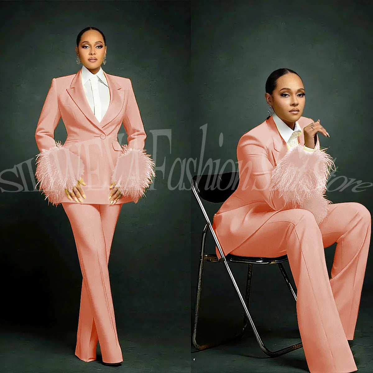 Tailleur Plumes Luxe