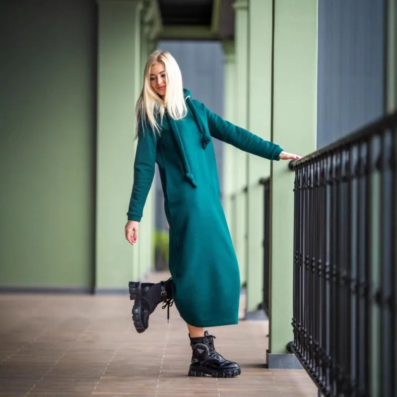 Robe Sweat Élégante à Capuche