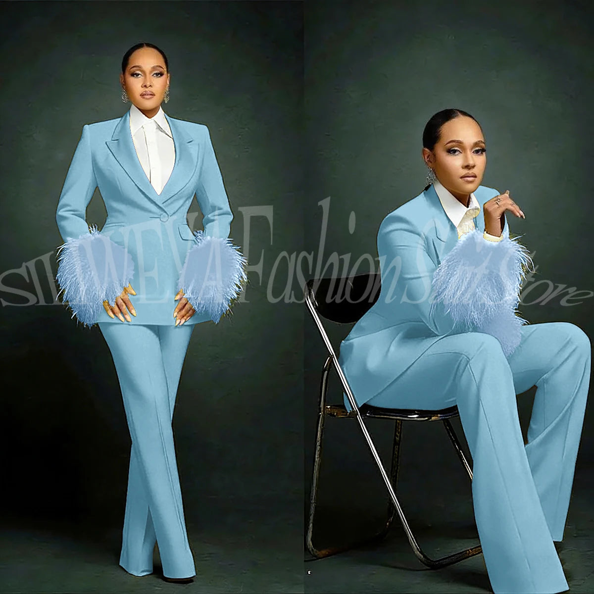 Tailleur Plumes Luxe