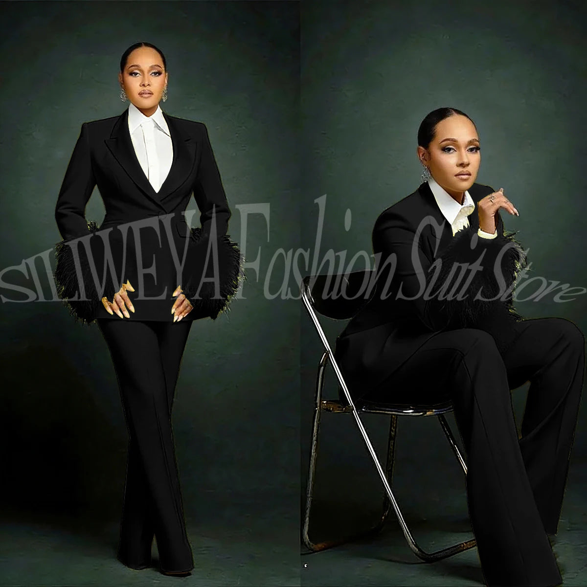 Tailleur Plumes Luxe