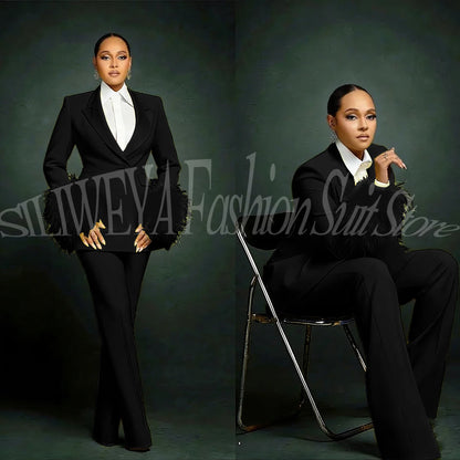 Tailleur Plumes Luxe