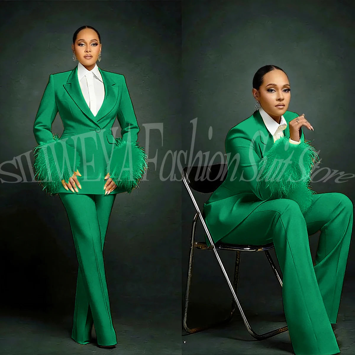 Tailleur Plumes Luxe