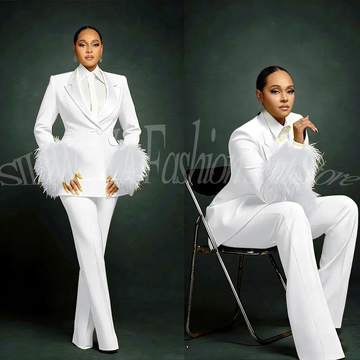 Tailleur Plumes Luxe