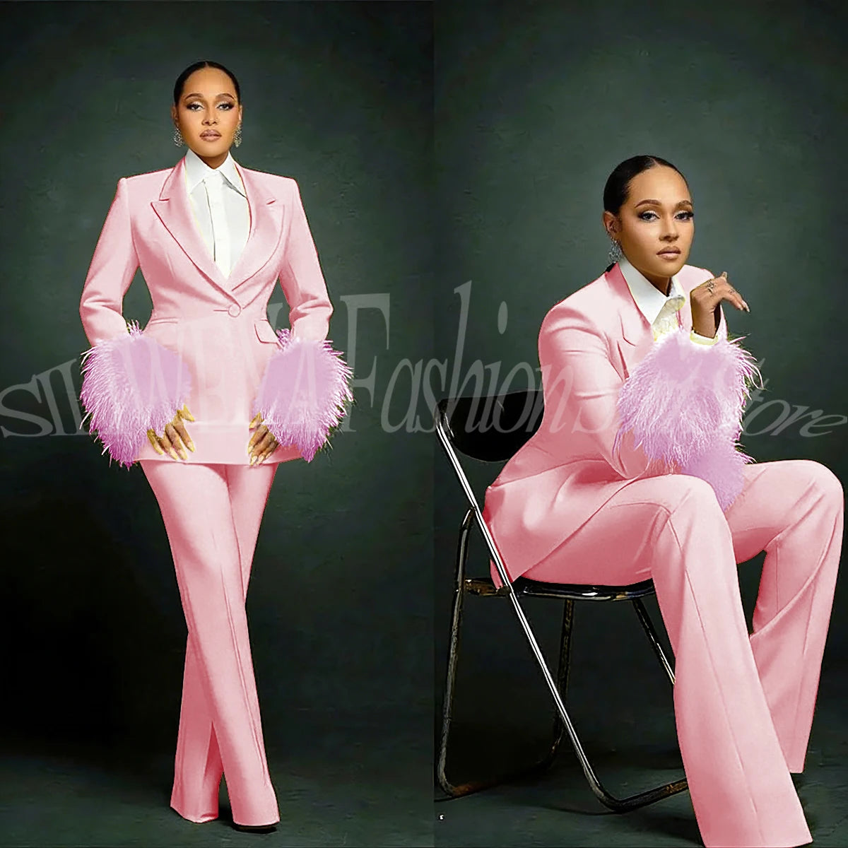 Tailleur Plumes Luxe
