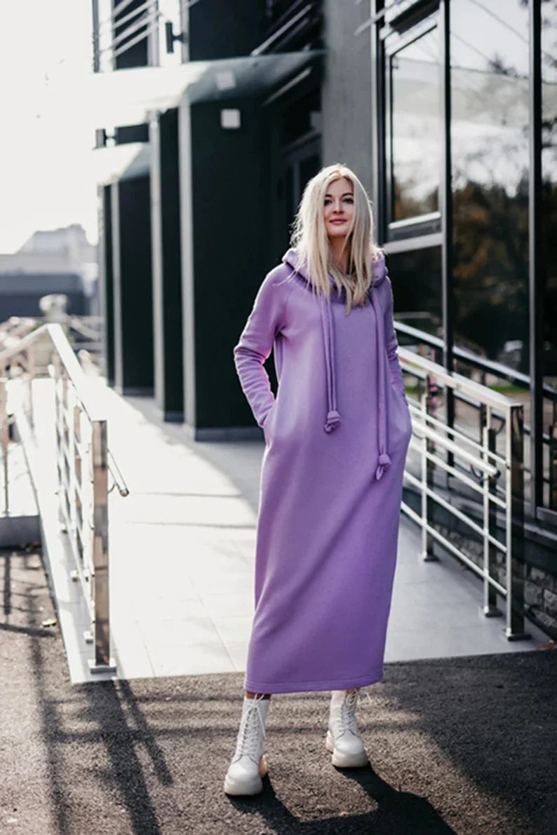 Robe Sweat Élégante à Capuche