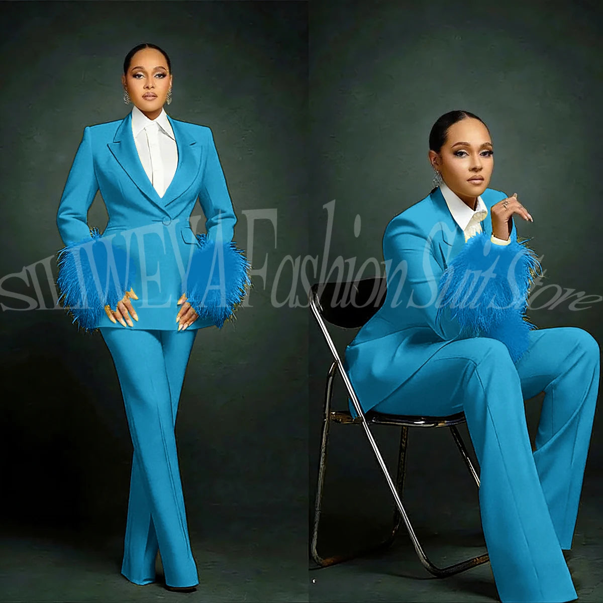 Tailleur Plumes Luxe