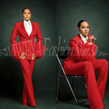 Tailleur Plumes Luxe