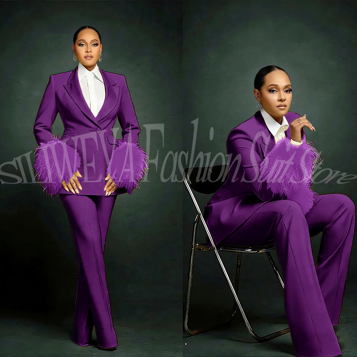 Tailleur Plumes Luxe