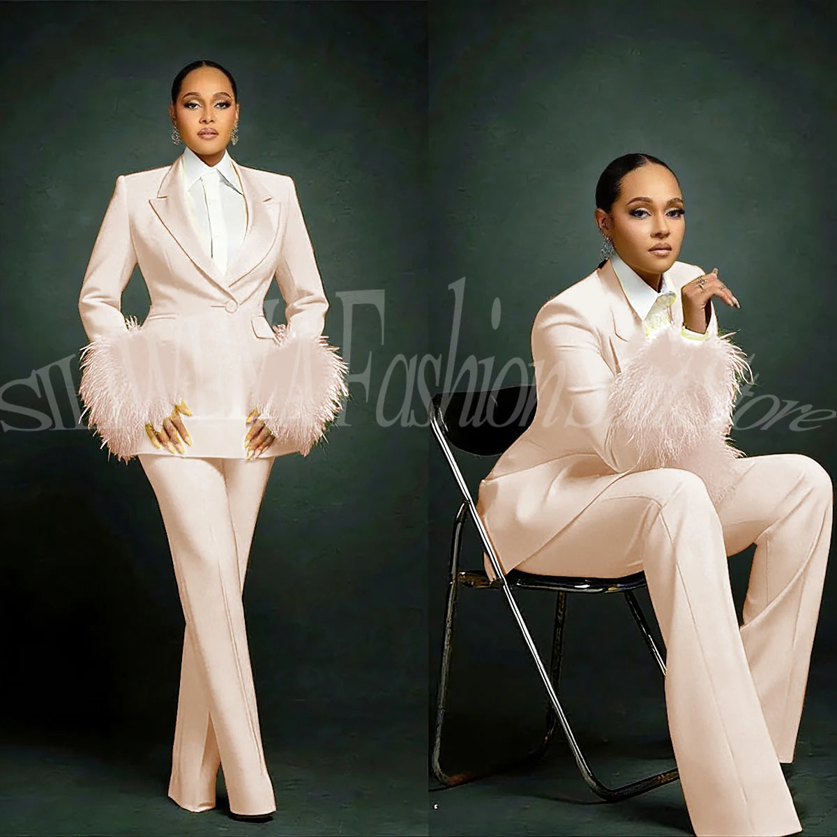 Tailleur Plumes Luxe