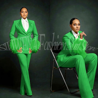 Tailleur Plumes Luxe