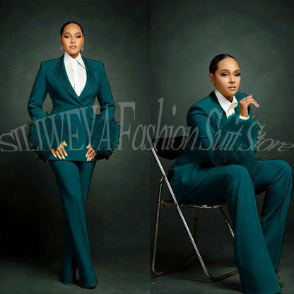 Tailleur Plumes Luxe