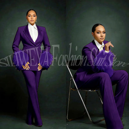 Tailleur Plumes Luxe