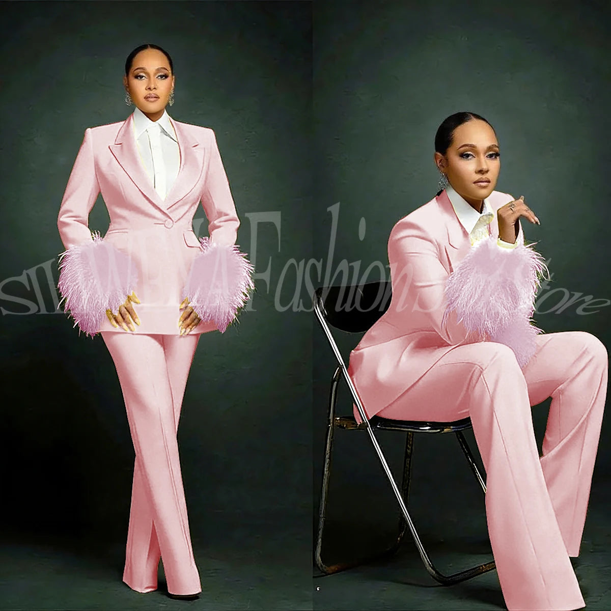 Tailleur Plumes Luxe