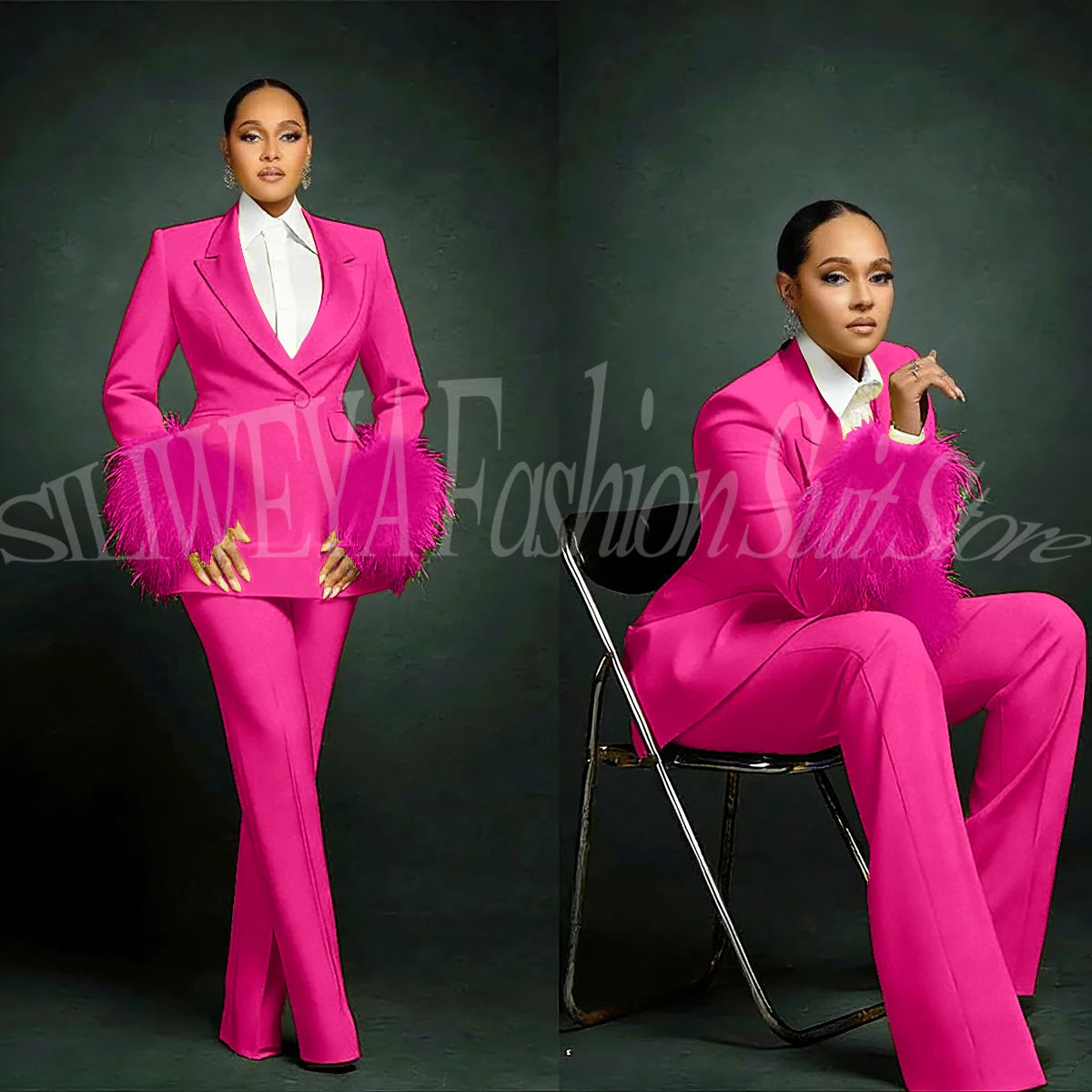 Tailleur Plumes Luxe